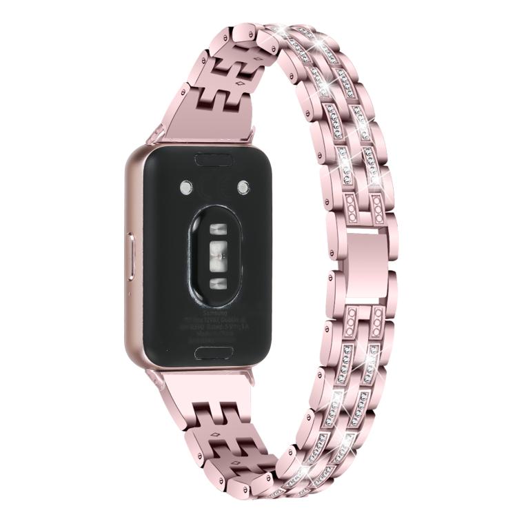Cinturino per orologio in acciaio inossidabile con cinque perline e doppia fila di diamanti., For Honor Watch X5