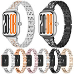 Cinturino per orologio in acciaio inossidabile con cinque perline e doppia fila di diamanti., For Honor Watch X5