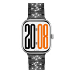 Cinturino per orologio in acciaio inossidabile con tre perline di diamanti, For Honor Watch X5
