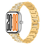 Cinturino per orologio in acciaio inossidabile con tre perline di diamanti, For Honor Watch X5