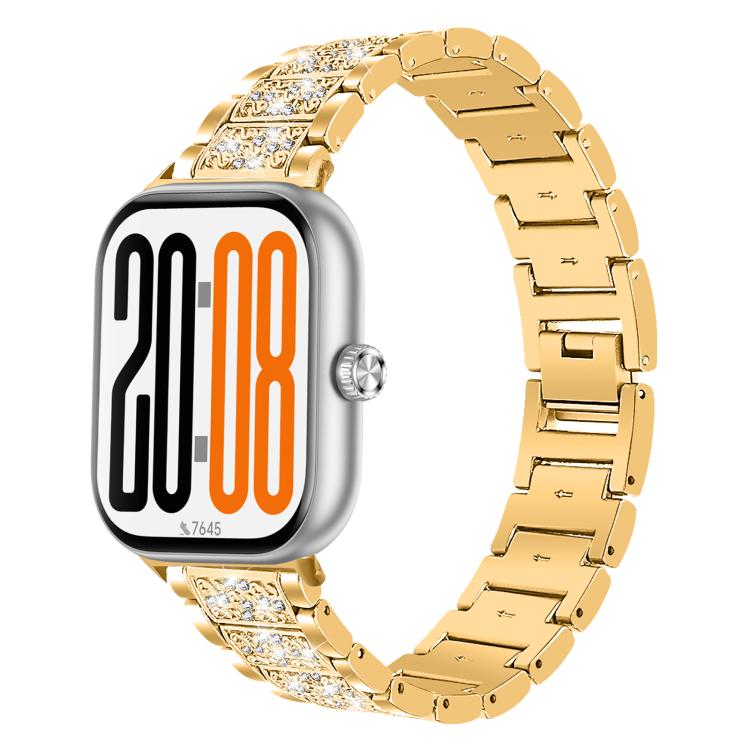Cinturino per orologio in acciaio inossidabile con tre perline di diamanti, For Honor Watch X5
