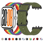 Cinturino per orologio in nylon intrecciato con fibbia a tre anelli., For Honor Watch X5