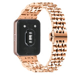 Cinturino per orologio in acciaio inossidabile con chiusura a farfalla e sette perline, For Honor Watch X5