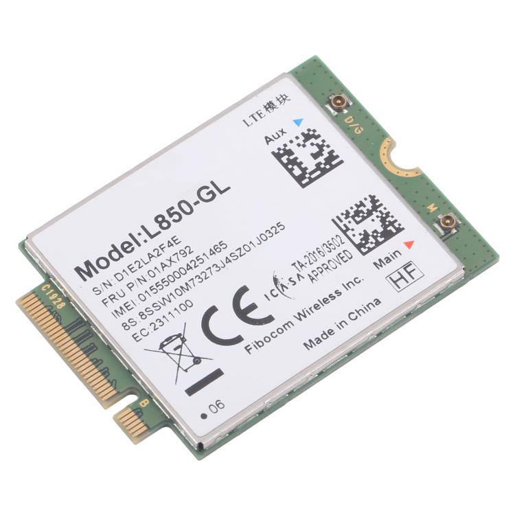 Modulo wireless 4G L850-GL per Lenovo Thinkpad X380 X390 L480 T480 T580 T14 X1C 01AX792, L850-GL 4G