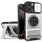 Custodia per telefono multifunzionale magnetica antiurto con finestra scorrevole per obiettivo., For iPhone 17 Pro, For iPhone 17, For iPhone Air, For iPhone 16 Pro Max