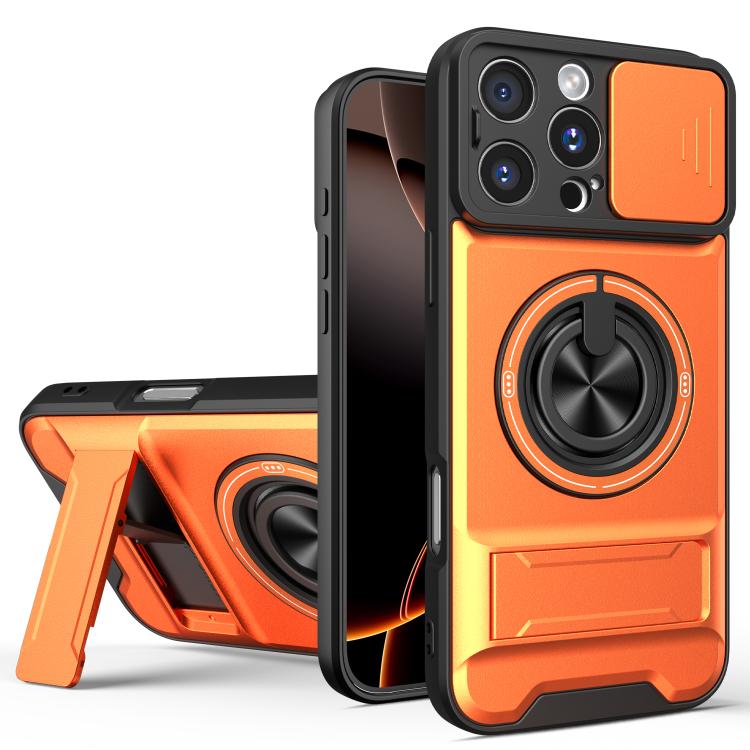 Custodia per telefono multifunzionale magnetica antiurto con finestra scorrevole per obiettivo., For iPhone 17 Pro, For iPhone 17, For iPhone Air, For iPhone 16 Pro Max