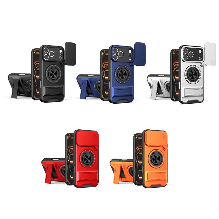 Custodia per telefono multifunzionale magnetica antiurto con finestra scorrevole per obiettivo., For iPhone 17 Pro, For iPhone 17, For iPhone Air, For iPhone 16 Pro Max