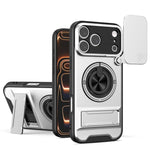 Custodia per telefono multifunzionale magnetica antiurto con finestra scorrevole per obiettivo., For iPhone 17 Pro, For iPhone 17, For iPhone Air, For iPhone 16 Pro Max