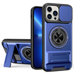 Custodia per telefono multifunzionale magnetica antiurto con finestra scorrevole per obiettivo., For iPhone 14 Pro, For iPhone 14 Pro Max, For iPhone 13 Pro Max, For iPhone 13 Pro
