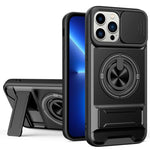 Custodia per telefono multifunzionale magnetica antiurto con finestra scorrevole per obiettivo., For iPhone 14 Pro, For iPhone 14 Pro Max, For iPhone 13 Pro Max, For iPhone 13 Pro