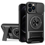 Custodia per telefono multifunzionale magnetica antiurto con finestra scorrevole per obiettivo., For iPhone 13, For iPhone 12, For iPhone 12 Pro Max, For iPhone 12 Pro