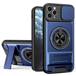 Custodia per telefono multifunzionale magnetica antiurto con finestra scorrevole per obiettivo., For iPhone 11 Pro Max, For iPhone 11, For iPhone XR, For iPhone XS Max