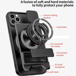 Custodia per telefono multifunzionale magnetica antiurto con finestra scorrevole per obiettivo., For iPhone 11 Pro Max, For iPhone 11, For iPhone XR, For iPhone XS Max
