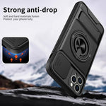 Custodia per telefono multifunzionale magnetica antiurto con finestra scorrevole per obiettivo., For iPhone 11 Pro Max, For iPhone 11, For iPhone XR, For iPhone XS Max