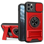 Custodia per telefono multifunzionale magnetica antiurto con finestra scorrevole per obiettivo., For iPhone 11 Pro Max, For iPhone 11, For iPhone XR, For iPhone XS Max
