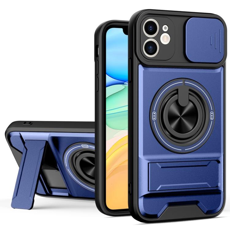 Custodia per telefono multifunzionale magnetica antiurto con finestra scorrevole per obiettivo., For iPhone 11 Pro Max, For iPhone 11, For iPhone XR, For iPhone XS Max