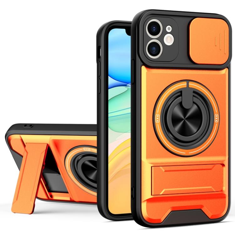 Custodia per telefono multifunzionale magnetica antiurto con finestra scorrevole per obiettivo., For iPhone 11 Pro Max, For iPhone 11, For iPhone XR, For iPhone XS Max
