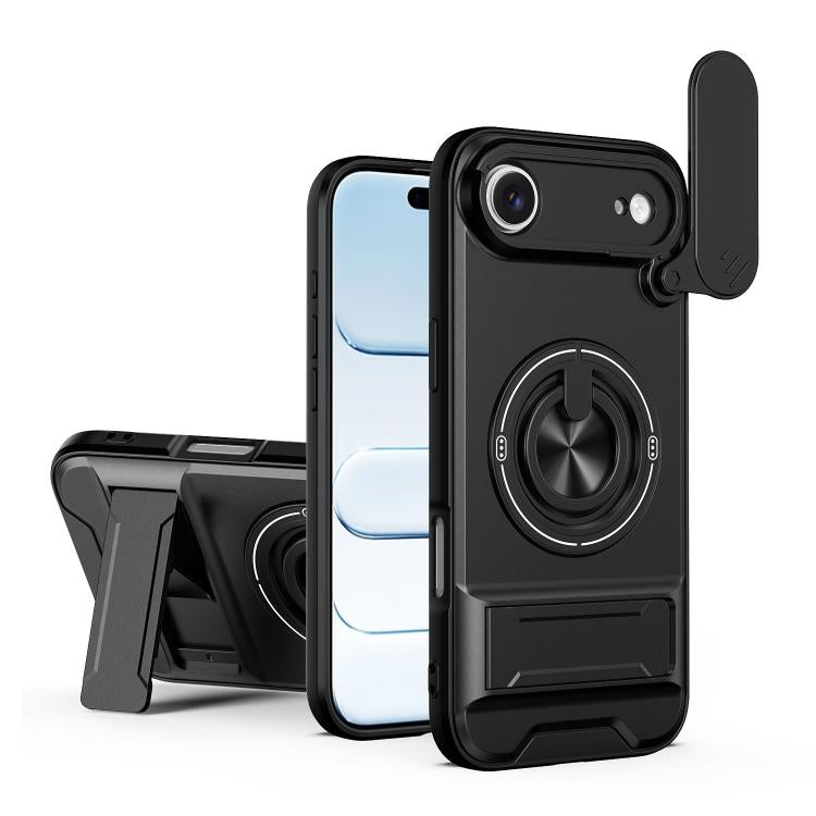 Custodia per telefono multifunzionale magnetica antiurto con finestra scorrevole per obiettivo., For iPhone 17 Pro, For iPhone 17, For iPhone Air, For iPhone 16 Pro Max