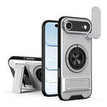 Custodia per telefono multifunzionale magnetica antiurto con finestra scorrevole per obiettivo., For iPhone 17 Pro, For iPhone 17, For iPhone Air, For iPhone 16 Pro Max