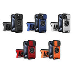 Custodia per telefono multifunzionale magnetica antiurto con finestra scorrevole per obiettivo., For iPhone 15 Pro, For iPhone 15, For iPhone 14 Plus, For iPhone 14
