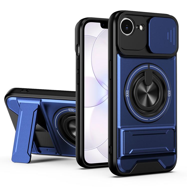 Custodia per telefono multifunzionale magnetica antiurto con finestra scorrevole per obiettivo., For iPhone 18 Pro, For iPhone 18 Pro Max, For iPhone 17e / 16e, For iPhone 17 Pro Max