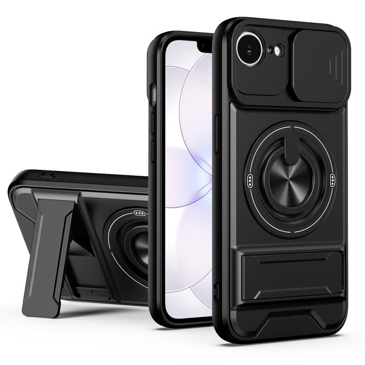 Custodia per telefono multifunzionale magnetica antiurto con finestra scorrevole per obiettivo., For iPhone 18 Pro, For iPhone 18 Pro Max, For iPhone 17e / 16e, For iPhone 17 Pro Max