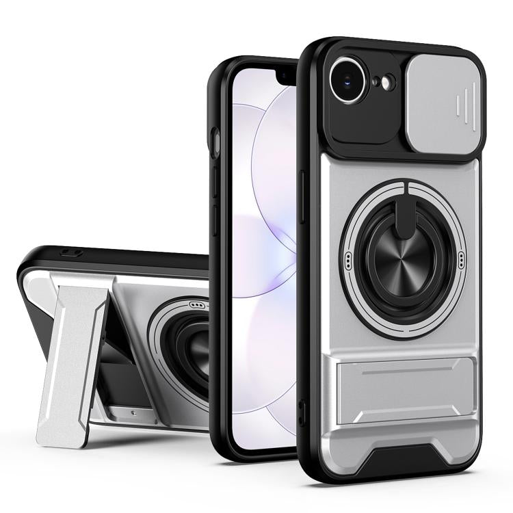 Custodia per telefono multifunzionale magnetica antiurto con finestra scorrevole per obiettivo., For iPhone 18 Pro, For iPhone 18 Pro Max, For iPhone 17e / 16e, For iPhone 17 Pro Max