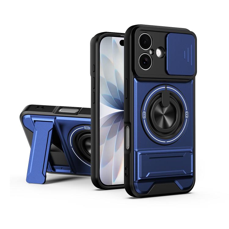 Custodia per telefono multifunzionale magnetica antiurto con finestra scorrevole per obiettivo., For iPhone 17 Pro, For iPhone 17, For iPhone Air, For iPhone 16 Pro Max