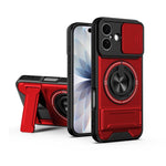 Custodia per telefono multifunzionale magnetica antiurto con finestra scorrevole per obiettivo., For iPhone 17 Pro, For iPhone 17, For iPhone Air, For iPhone 16 Pro Max