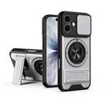 Custodia per telefono multifunzionale magnetica antiurto con finestra scorrevole per obiettivo., For iPhone 17 Pro, For iPhone 17, For iPhone Air, For iPhone 16 Pro Max