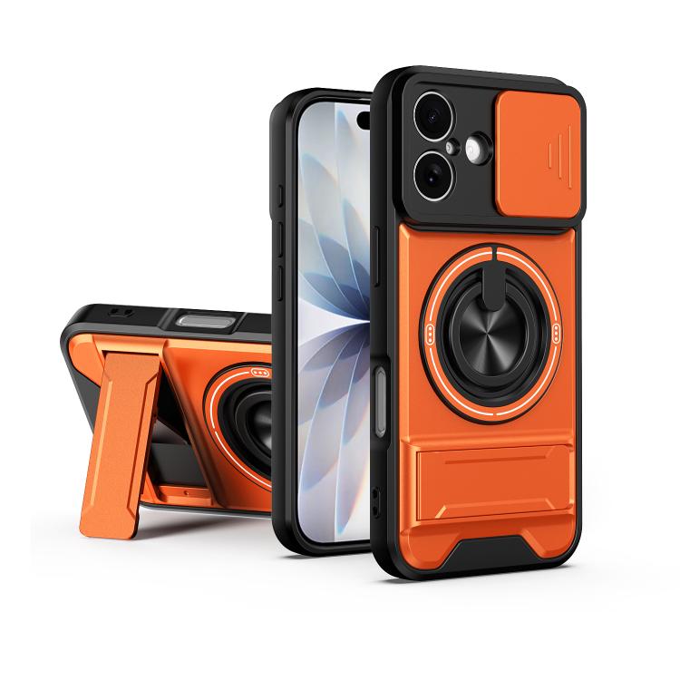 Custodia per telefono multifunzionale magnetica antiurto con finestra scorrevole per obiettivo., For iPhone 17 Pro, For iPhone 17, For iPhone Air, For iPhone 16 Pro Max