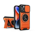 Custodia per telefono multifunzionale magnetica antiurto con finestra scorrevole per obiettivo., For iPhone 15 Pro, For iPhone 15, For iPhone 14 Plus, For iPhone 14