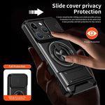 Custodia per telefono multifunzionale magnetica antiurto con finestra scorrevole per obiettivo., For iPhone 14 Pro, For iPhone 14 Pro Max, For iPhone 13 Pro Max, For iPhone 13 Pro