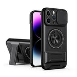 Custodia per telefono multifunzionale magnetica antiurto con finestra scorrevole per obiettivo., For iPhone 14 Pro, For iPhone 14 Pro Max, For iPhone 13 Pro Max, For iPhone 13 Pro