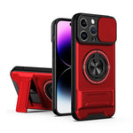 Custodia per telefono multifunzionale magnetica antiurto con finestra scorrevole per obiettivo., For iPhone 14 Pro, For iPhone 14 Pro Max, For iPhone 13 Pro Max, For iPhone 13 Pro