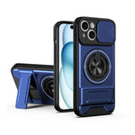 Custodia per telefono multifunzionale magnetica antiurto con finestra scorrevole per obiettivo., For iPhone 15 Pro, For iPhone 15, For iPhone 14 Plus, For iPhone 14