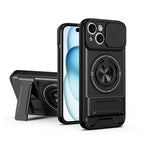 Custodia per telefono multifunzionale magnetica antiurto con finestra scorrevole per obiettivo., For iPhone 15 Pro, For iPhone 15, For iPhone 14 Plus, For iPhone 14