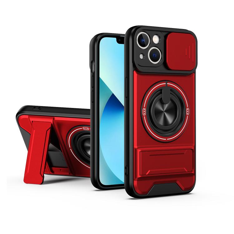 Custodia per telefono multifunzionale magnetica antiurto con finestra scorrevole per obiettivo., For iPhone 13, For iPhone 12, For iPhone 12 Pro Max, For iPhone 12 Pro