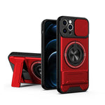 Custodia per telefono multifunzionale magnetica antiurto con finestra scorrevole per obiettivo., For iPhone 13, For iPhone 12, For iPhone 12 Pro Max, For iPhone 12 Pro