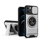 Custodia per telefono multifunzionale magnetica antiurto con finestra scorrevole per obiettivo., For iPhone 13, For iPhone 12, For iPhone 12 Pro Max, For iPhone 12 Pro