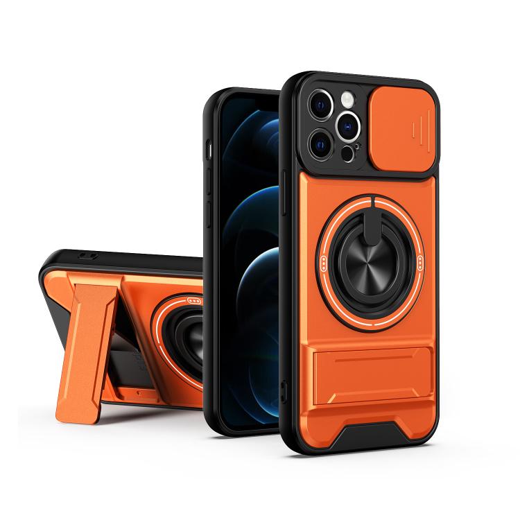 Custodia per telefono multifunzionale magnetica antiurto con finestra scorrevole per obiettivo., For iPhone 13, For iPhone 12, For iPhone 12 Pro Max, For iPhone 12 Pro