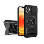 Custodia per telefono multifunzionale magnetica antiurto con finestra scorrevole per obiettivo., For iPhone 13, For iPhone 12, For iPhone 12 Pro Max, For iPhone 12 Pro