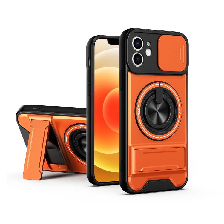 Custodia per telefono multifunzionale magnetica antiurto con finestra scorrevole per obiettivo., For iPhone 13, For iPhone 12, For iPhone 12 Pro Max, For iPhone 12 Pro