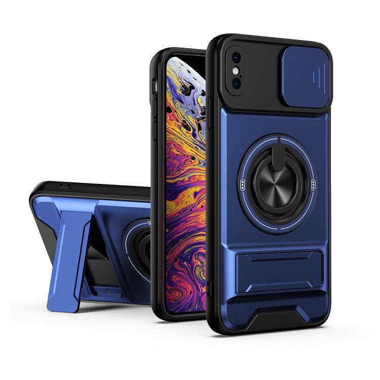Custodia per telefono multifunzionale magnetica antiurto con finestra scorrevole per obiettivo., For iPhone 11 Pro Max, For iPhone 11, For iPhone XR, For iPhone XS Max