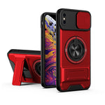 Custodia per telefono multifunzionale magnetica antiurto con finestra scorrevole per obiettivo., For iPhone 11 Pro Max, For iPhone 11, For iPhone XR, For iPhone XS Max
