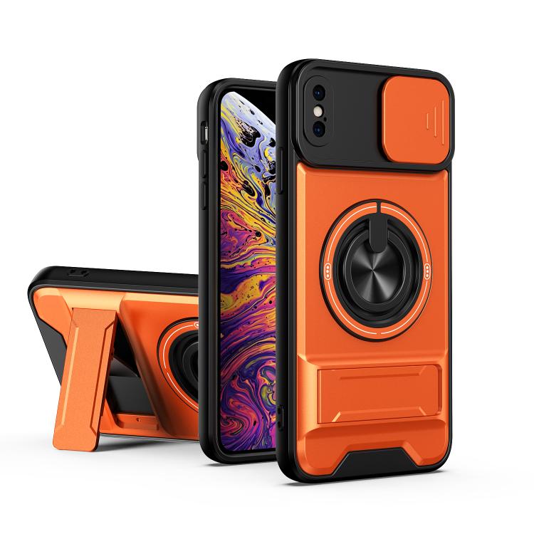 Custodia per telefono multifunzionale magnetica antiurto con finestra scorrevole per obiettivo., For iPhone 11 Pro Max, For iPhone 11, For iPhone XR, For iPhone XS Max