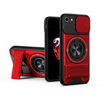Custodia per telefono multifunzionale magnetica antiurto con finestra scorrevole per obiettivo., For iPhone 7 Plus, For iPhone 7