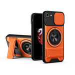 Custodia per telefono multifunzionale magnetica antiurto con finestra scorrevole per obiettivo., For iPhone 7 Plus, For iPhone 7