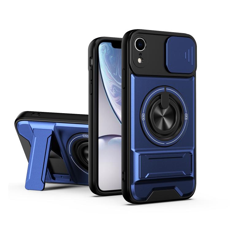 Custodia per telefono multifunzionale magnetica antiurto con finestra scorrevole per obiettivo., For iPhone 11 Pro Max, For iPhone 11, For iPhone XR, For iPhone XS Max
