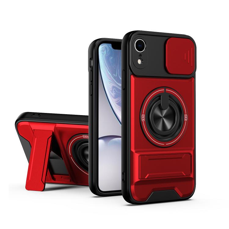 Custodia per telefono multifunzionale magnetica antiurto con finestra scorrevole per obiettivo., For iPhone 11 Pro Max, For iPhone 11, For iPhone XR, For iPhone XS Max